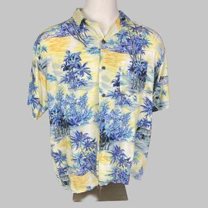 Pineapple Connection Hawaiian Shirt Mens XL 100% Rayon Tropical Aloha